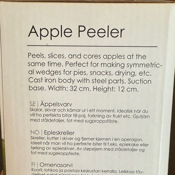 Coline Red Apple Peeler with suction base and cast iron body - Picture 3 of 6